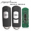 Jingyuqin 433mhz Id49 2/3 Buttons Smart Key Fit For Mazda Cx-3 Axela Cx-5 Atenza Model Ske13e-01 Ske13e-02 Car Remote Control -