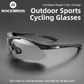 Rockbros Glasses Photochromic Bicycle Cycling Sports Sunglasses Men Women Uv400 Mtb Road Bike Goggles Ultralight Outdoor Eyewear