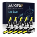 Auxito 10pcs Car Interior Light T10 168 2825 194 Led Bulb 6000k White W5w Led Auto Lamp 12v For Toyota Corolla 150 Camry 40 Chr