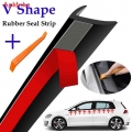 Car Side Window Seal Strip Trim Tool Noise Insulation Auto Door Glass Lift Sealing Strips Edge Rubber Filler V Type Weatherstrip