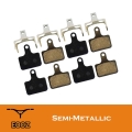 4 Pairs Semi - Metallic Bicycle Disc Brake Pads For Shimano Ultegra R9170 R8070 R7070 Rs805 Rs505 Xtr M9100 / K02s Replacement -