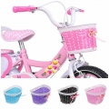 Children Bicycle Storage Scooter Handle Bar Carrier Bicycle Basket Front Bag Rear Cycling Hanging Panniers Bike Bowknot|Bicycle