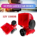 12V 150DB Auto Twin Dual Tone Compact Air Horns Kit Car Truck Lorry SUV RV Train Caravan Boat Twin Tone Super Loud|Multi-tone &a