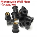 10pcs M5/M6 Rubber Well Nuts Blind Fastener Windscreen Windshield Fairing Cowl Fastener Accessories for Motorcycle|Nuts & Bo