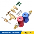 High / Low Side R1234yf Quick Couplers Adapters Conversion Kit for Car Air Conditioning Refrigerant Adapter Fitting Connector|Sh