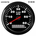 85mm /52 Mm Boat Tachometer With Lcd Hourmeter 4000/6000/ 8000rpm Tacho 12v Hour Meter For Diesel Gasoline Engine Marine Car - T