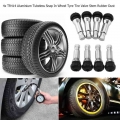 4 PCS lot Tr414 tubeless tire valve, straight nipple for tubeless disc, wheel nipple, chrome plated valve caps|Valve Stems &