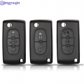 Jingyuqin Car Key Case Shell For Peugeot 307 407 308 607 For Citroen C2 C3 C4 C5 C6 C8 Xsara Pica Ce523 Hu83 Ce536 Va2 - Car Key