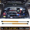 For Volkswagen Golf Mk3 1993-1998 2x Front Hood Bonnet Modify Gas Struts Carbon Fiber Lift Support Shock Damper - Strut Bars - O