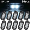 10PCS 12V / 24V LED Side Marker Lights Car External Lights Warning Tail Light Auto Trailer Truck Lorry Lamps white color|Truck L