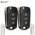 Keyyou New Remote Key Shell For Hyundai I20 I30 Ix35 I35 Accent Kia Picanto Sportage K5 3 Buttons Flip Folding Remote Key Case -