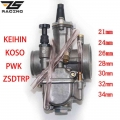 ZS Racing 2T 4T Universal Keihin PWK OKO Motorcycle Carburetor Carburador 21 24 26 28 30 32 34mm With Power Jet For Racing Moto|