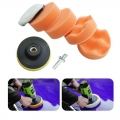 7PCS 3"/4"/5"/6"/7" Car Sponge Polishing Pad Set Polishing Buffer Waxing Adapter Drill Kit for Auto Car