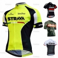 STRAVA Cycling Jerseys Summer MTB Anti UV Men's Bicycle Jersey Team Bike Jerseys Cycling Jersey Maillot Ciclismo Bike Clothi