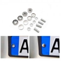 Metal Car Anti Theft Frame Screws Truck License Plate Fixed Bolts Nuts Chrome Fasteners Parts For Peugeot 407 Opel Volvo|Nuts &a