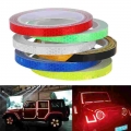 1PC Vinyl Motorcycle Rim Tape Reflective Wheel Stickers Decals Car Warning Stickers Motorbike Styling Decor Tool Accessories|Dec