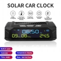 TPMS Look Solar Car Digital Clock With LCD Time Date In Car Temperature Display for Outdoor Personal Car Part Decoration|Clocks|