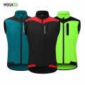 WOSAWE Windproof Cycling Vest Breathable Running Vest MTB Bike Bicycle Reflective Clothing Men Women Sleeveless Cycling Jacket|C