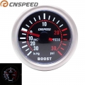 CNSPEED Car Auto Turbo Boost Gauge 30in.Hg~0~30PSI 2" 52mm Universal LED Smoke Len 12V Turbo Boost PSI Meter Pointer Digit