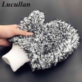 Lucullan Improved Super Soft Microfiber Auto Detailing Cleaning Tools Two Bucket Use Premium Car Wash Mitt For Car - Sponges, Cl