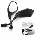 2Pcs/Pair Motorcycle Mirror Carbon Fiber White Glass Rearview Mirrors For YAMAHA tdm 900 850 mt125 mt03 mt01 mt 125 03 01 xt660|