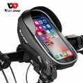 WEST BIKING Bicycle Bag EVA Waterproof Top Tube Bike Bag Touchscreen Cell Mobile Phone Bag 6.0 7.2 inch Phone Case|