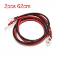 uxcell 2pcs 62cm Length 4mm Wire Dia Black Red Battery Inverter Wire Power Transfer Terminal Cable for Car|Battery Cables &