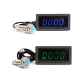 1/2pcs 4 Digital Led Blue Green Tachometer Gauge Rpm Speed Meter+hall Proximity Switch Sensor Npn 12v - Tachometers - Officemati