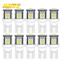 10 Pcs Car Led Bulb T10 W5w 194 Led Signal Light 12v 5050 Smd 7500k White Auto Interior Dome Reading Lamp Side Wedge Trunk Lamp