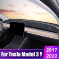 For Tesla Model 3 2019 2020 2021 Model Y 2021 2022 Car Dashboard Cover Sun Shade Pad Instrument Panel Desk Mats Accessories - In