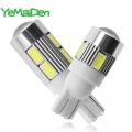 1pcs T10 Led Bulb 12v 7000k Signal Light Car 5w5 W5w Led 10 Smd 6 Smd 5630 Super Bright White Wedge Side Clearance Lamp 194 168