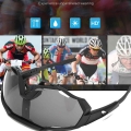 2021 Unisex Outdoor Sports Riding Glasses Fashionable Solid Color/colorful High Definition Lens Adjustable Cycling Sunglasses -