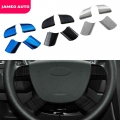 Jameo Auto Car Styling Accessories For Ford Focus 2 Mk2 2005 - 2011 Stainless Steel Interior Steering Wheel Cover Sequins Trim -