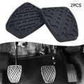 2pcs Black Rubber Brake & Clutch Pedal Pad Covers 46531jd00a Fit For Nissan Qashqai 2007 2008 2009 2010 2011 2012-2016