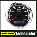 6000 Rpm Tachometer Gauge With Red Backlight 3k 4k 7k 8k Rpm Digital Tacho Meter Sensor 85mm Stainless Steel 316 Bezel Gauges -