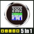 85mm Tachometer Meter 5 in 1 Multi functional TFT Screen Fuel Level Water Temp 0~10Bar Oil Pressure Gauge For Car Boat Yacht|Spe