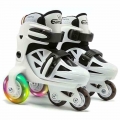 Double Line Roller Skates For Kids Adjustable 4 wheel Skating Shoes Professional PU Flashing Wheel Children Sneakers|Skate Shoes