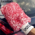 Lucullan Two Bucket Method Microfiber Gloves 3 Colors Premium Car Washmitt Large Size Special Customized For Car Washers - Spong