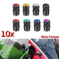 10pcs /Set M5x15mm Aluminum Motorcycle Bicycle Fairing Screws Bolts Fastener Kit Body Mount for Honda, Suzuki, Yamaha, Kawasaki|