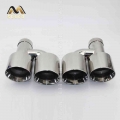 Car Accessories stainless steel and bright face without marked H type double outlet straight edge exhaust pipe tailpipe|Mufflers