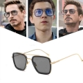 Iron Man Tony Stark Cycling Sunglasses Square Outdoor Sport Fishing Glasses Men Spider Edith Glasses Sports Glasses