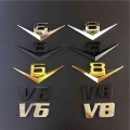 1 Pcs Auto Sport V6 V8 3d Metal Chrome Badge For Volvo Xc70 Hyundai Ix35 W205 W203 Toyota Ford Honda Jazz Dodge Jeep Car Decal