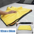 Extra Large Microfiber Drying Towel Super Absorbent Thick Satin Trim No Scratch Quick Dry Cloth 92*56cm Microfiber Towels|Sponge