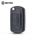 Keyyou Replacement Shell Folding Flip Remote Key Case Fob 3 Button For Land Rover Range Rover Sport Lr3 Discovery - Car Key - Of