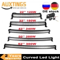 22 32 42 50 52 Inch Curved Led Light Bar 120w 180w 240w 288w 300w Combo Dual Row Driving Offroad Car Tractor Truck 4x4 Suv Atv -