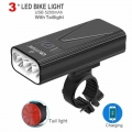 T6 Bicycle Light 5200mAh Power Bank LED Headlight USB Rechargeable Bike Light Waterproof Flashlight Cycling Accessories|Bicycle