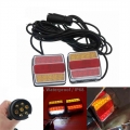 Eonstime 1 Set 12v 10m 10 Led Trailer Light Kit Tail Light Trailer Lights License Plate Light Lamp Waterproof Ip68