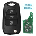 Jingyuqin Flip Car Key FSK 433Mhz ID46 Chip For Kia K2 K5 Sportage Hyundai I20 I30 IX35 Avante 3 Buttons Full Remote Control|Car