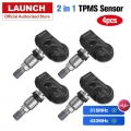 4pcs LAUNCH RF SENSOR TPMS Sensor 315MHz 433MHz Programmable Sensor 2 In 1 Universal Tire Pressure Monitoring Sensor Programming