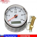 85mm Tachometer 3000rpm With Hourmeter Truck Car Boat Diesel Engine Tacho Meter Rpm Gauge M18 / M16 Car Boat Tachometer Sensor -